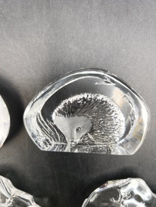 Conjunto de figuras cristal sueco