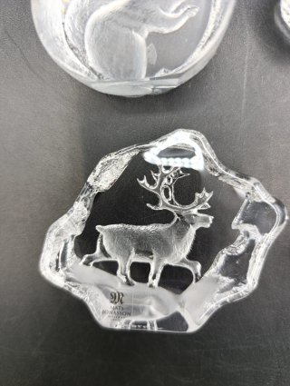 Conjunto de figuras cristal sueco