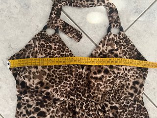 Abito lungo fantasia leopardata
