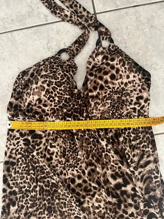 Abito lungo fantasia leopardata