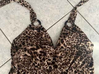 Abito lungo fantasia leopardata