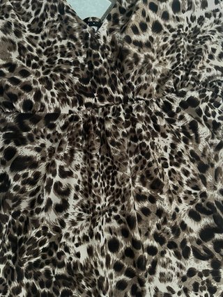 Abito lungo fantasia leopardata