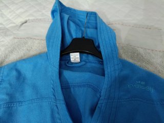 Accappatoio bambino blu con cappuccio