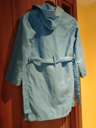 Accappatoio bambino blu con cappuccio