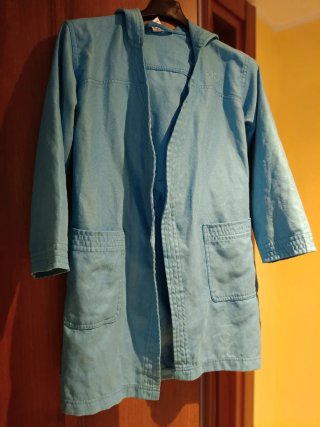 Accappatoio bambino blu con cappuccio