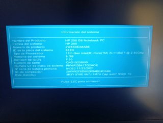 Portátil HP 250 G8 Core i5 11ª Gen