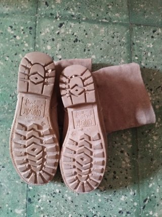 Botas de ante beige/marrón mujer