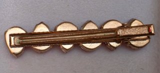 Fermaglio capelli cristalli rossi goccia oro