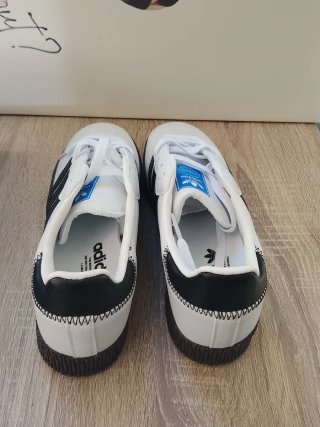 Adidas Samba OG Plataforma Blancas Rayas Negras