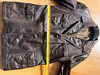 Giacca Vera Pelle Marrone Vintage Anni '70