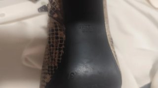 Botines de tacón serpiente Conjunto