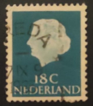 Coppia Francobolli Vintage Olanda 4 Cent