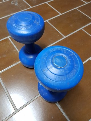 2 Mancuernas Azules 3.5 kg