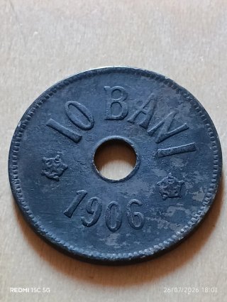 Moneda 10 Bani Rumanía 1906 Carlos I