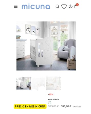 Cuna colecho MiCuna 120x60 - Perfecto estado