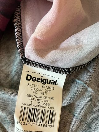 Camiseta Desigual Manga Larga Morado