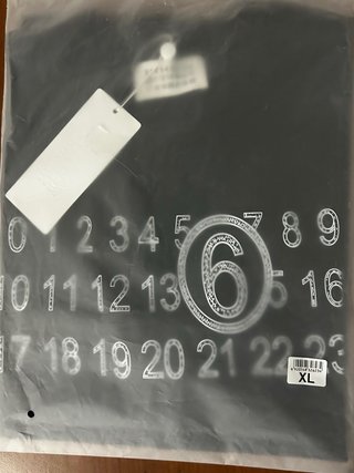MM6 T-shirt nera in cotone