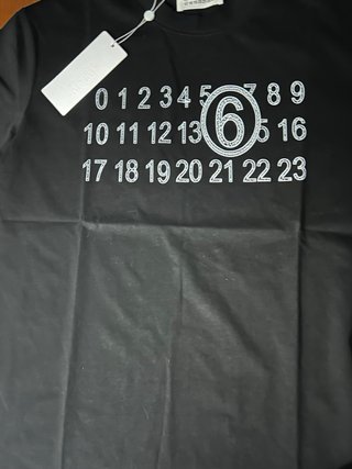 MM6 T-shirt nera in cotone