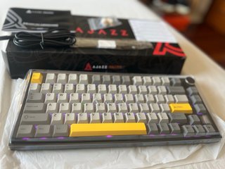 Teclado Mecánico Ajazz AK820 Pro Gris/Amarillo