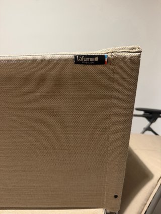 Mesa y 3 sillas + sillón Lafuma
