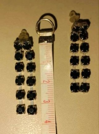 Conjunto collar y pendientes fiesta (Strass)