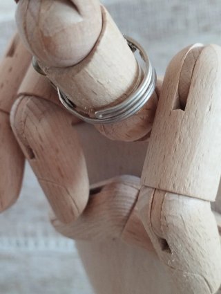 Anillo Alpaca y Onix Ajustable