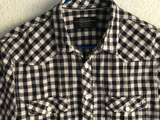 Camisa cuadros Pull&Bear manga corta Talla M