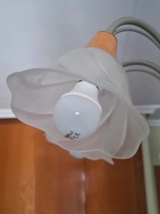 Lámpara Techo Clásica 5 Brazos Flores
