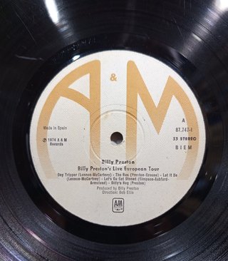 Billy Preston Live European Tour LP Vinilo