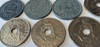 Lote 15 monedas 25 céntimos Bélgica