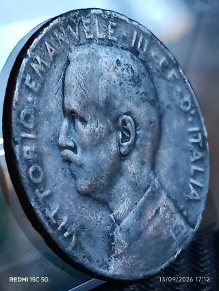 ✳️Moneda antigua Italia 5 Centesimi 1913 Bronce