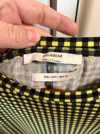 Vestido Pull&Bear cuadros negro y amarillo