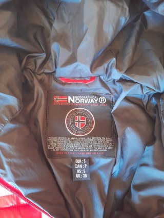 Abrigo Geographical Norway Rojo