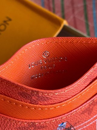 Tarjetero LV Naranja Tenis