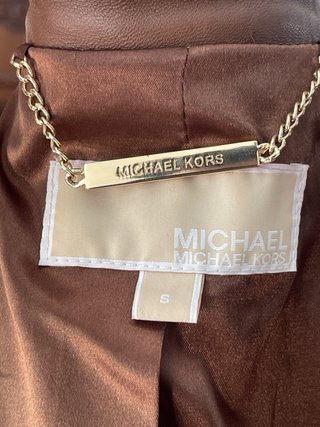 Chaqueta Michael Kors 100% Piel Marrón