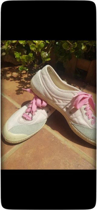 Zapatillas Kawasaki Mujer 39 Lazo Rosa Bordado