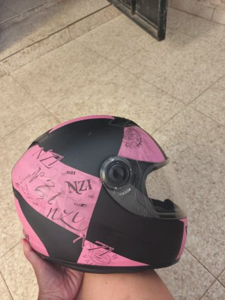 Casco Moto NZI must multi victory Rosa y Negro