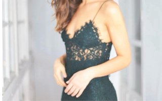 Top encaje verde Zara