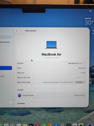 MacBook Air 13” 16GB 512GB Gris Espacial