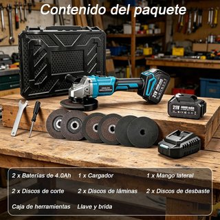 Amoladora angular con 2 baterías NUEVA