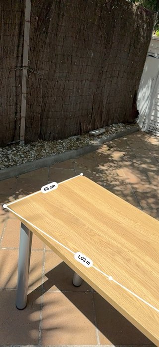 Mesa escritorio madera y metal