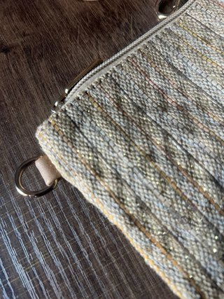 Bolso Clutch Beige Dorado 24x17cm