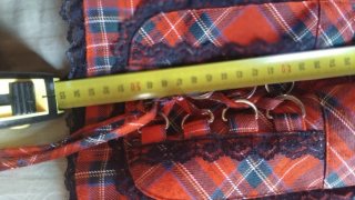 Chaqueta de cuadros roja y verde