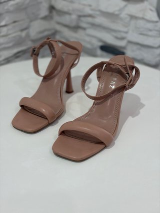 Sandalias Tacón Fino Rosa Talla 38