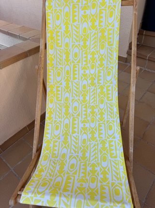 Butaca de jardín con estampado