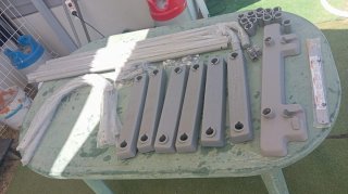 Escalera Piscina Metal/Plástico Gris