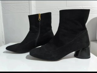 Botines Castañer negros tacón bloque