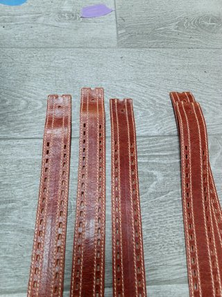 Lote 5 cinturones cuero sin hebilla