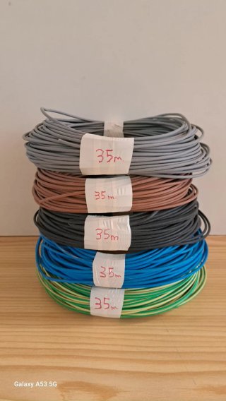 5 Rollos Cable 1.5mm x 35metros cada rollo.