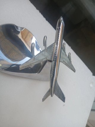 Cenicero Metal Iberia Avión Vintage